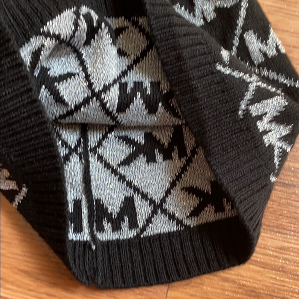 Michael Michael Kors black and metallic silver beanie - Picture 3 of 4